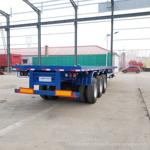 Container Transportation 20/40 Feet Flatbed Semi Trailer for Sale